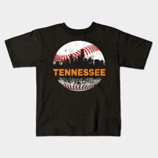 Tennessee Souvenir Cities Skyline Baseball I Love Tennessee Kids T-Shirt